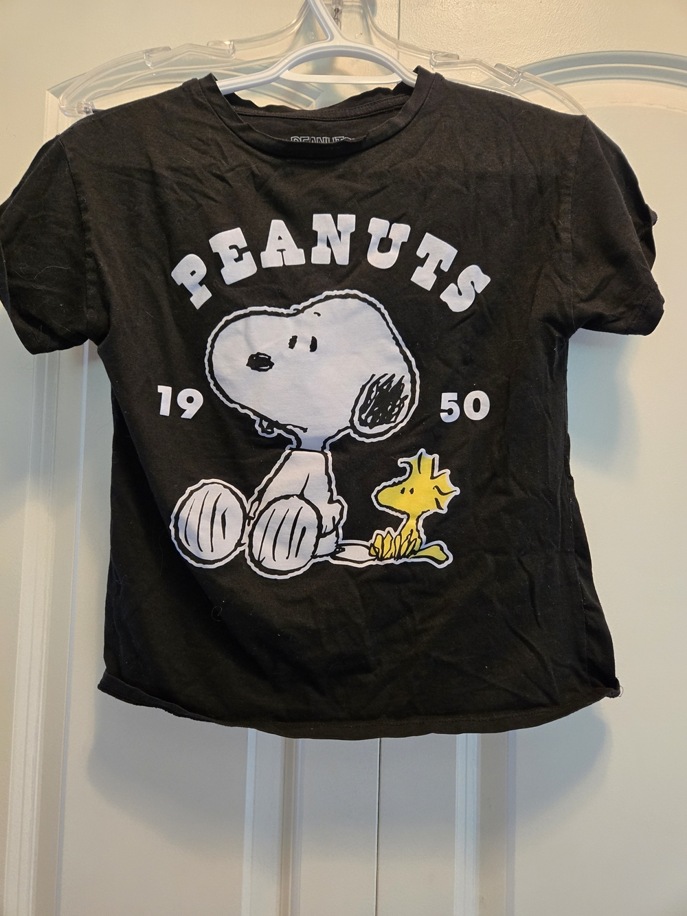 Peanuts Snoopy & Woodstock Black Kids Tee